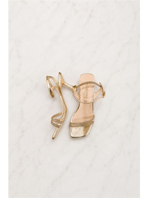 sandalo glitter punta quadrata NILA NILA | AB395R088ORO